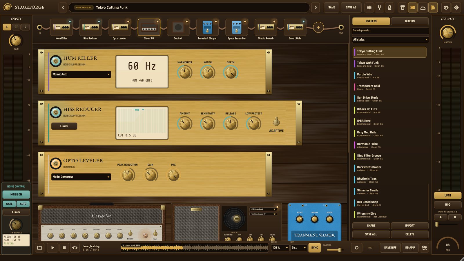 Board view with the noise tools